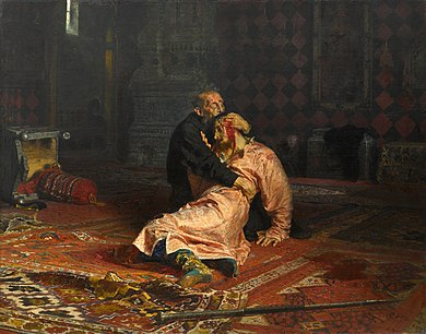 Ivan il Terribile e suo figlio il 16 novembre 1581