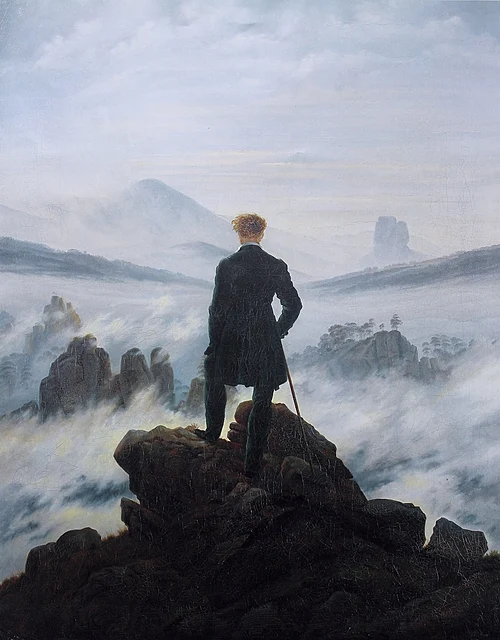 il viandante sul mare di nebbia